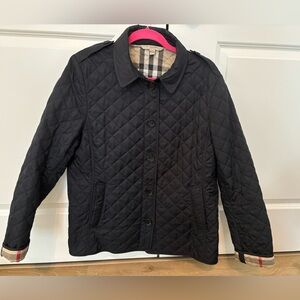 Preowned Navy blue Burberry Quilted Jacket - size XXL